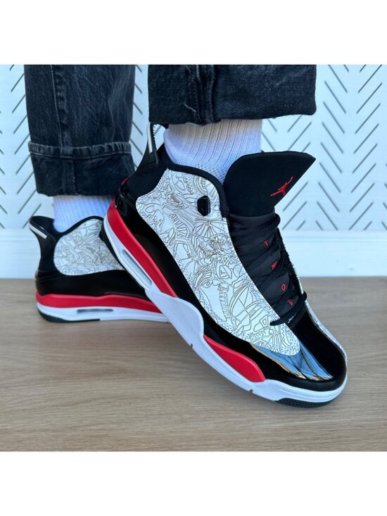 ⭐Rare Nike Air Jordan Dub Zero Men\'s Shoes 9.5 Fire Black Red Sneaker 311046-162 main image 7